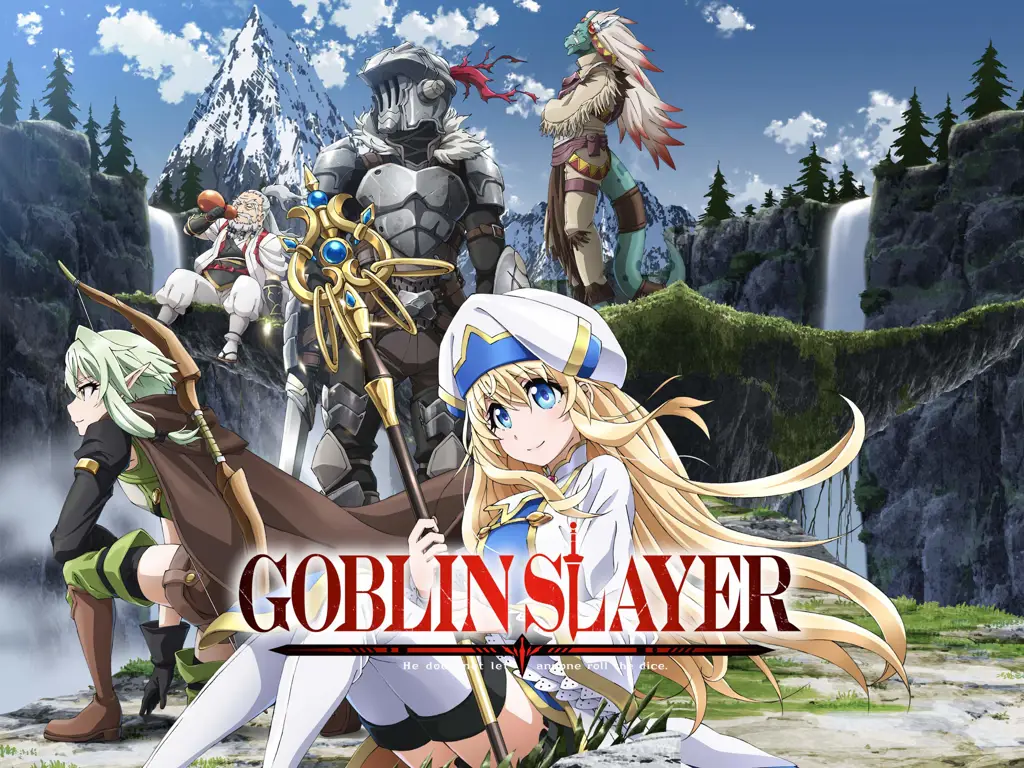 Adegan aksi dari anime Goblin Slayer