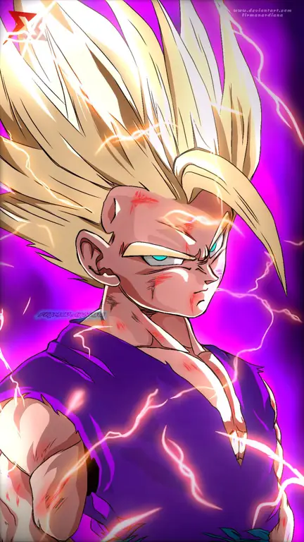 Gambar Gohan kecil Super Saiyan 2