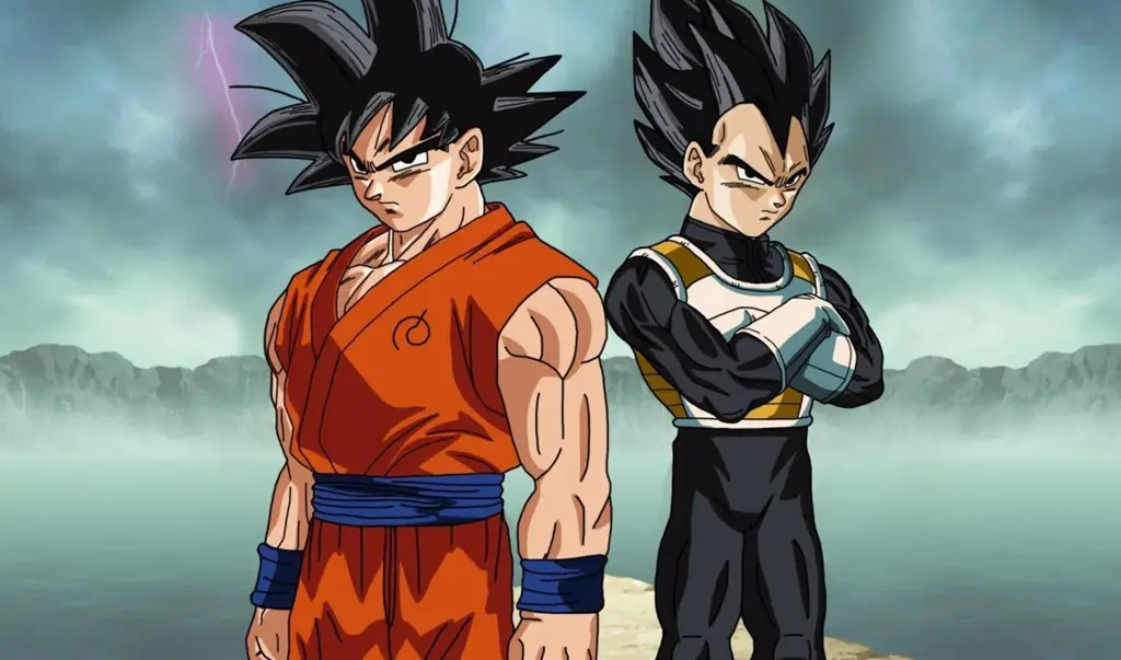 Goku dan Vegeta menonton film bersama