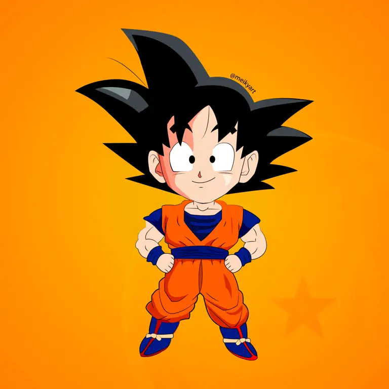 Gambar Goku kecil yang lucu dan menggemaskan