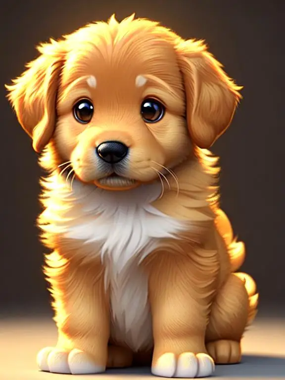 Gambar-gambar Golden Retriever dalam berbagai anime