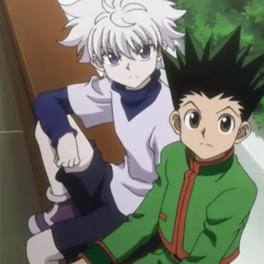 Gambar Gon dan Killua dari Hunter x Hunter 1999.