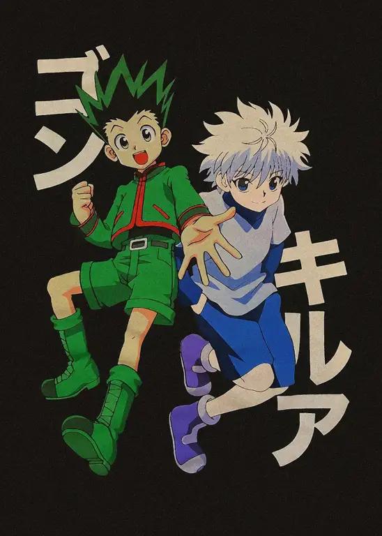 Gambar Gon dan Killua dari anime Hunter x Hunter