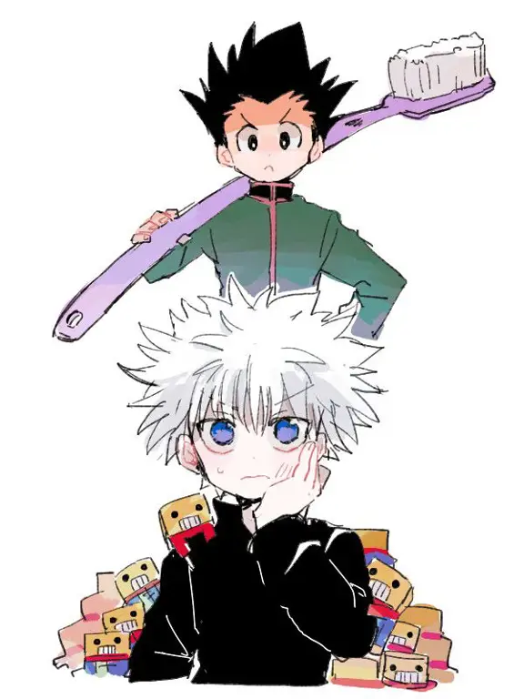 Gambar Gon dan Killua dari Hunter x Hunter