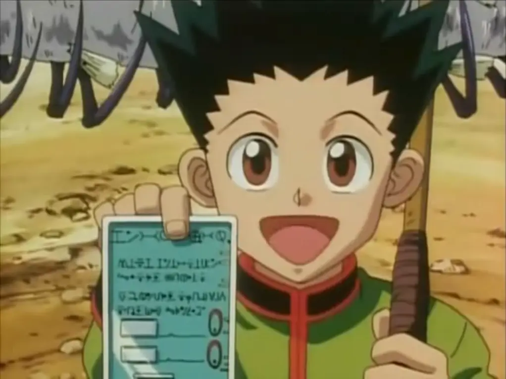 Gambar Gon Freecs dari Hunter x Hunter 1999.