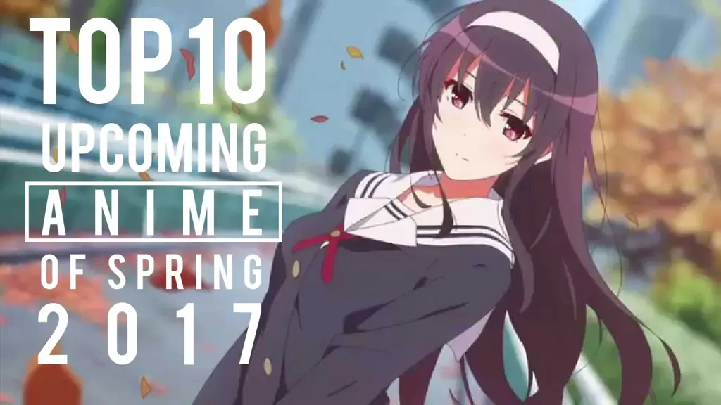 Grafik anime musim semi 2017 yang menunjukkan berbagai judul anime populer