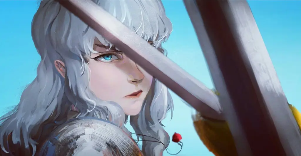 Gambar Griffith, antagonis utama dalam anime Berserk