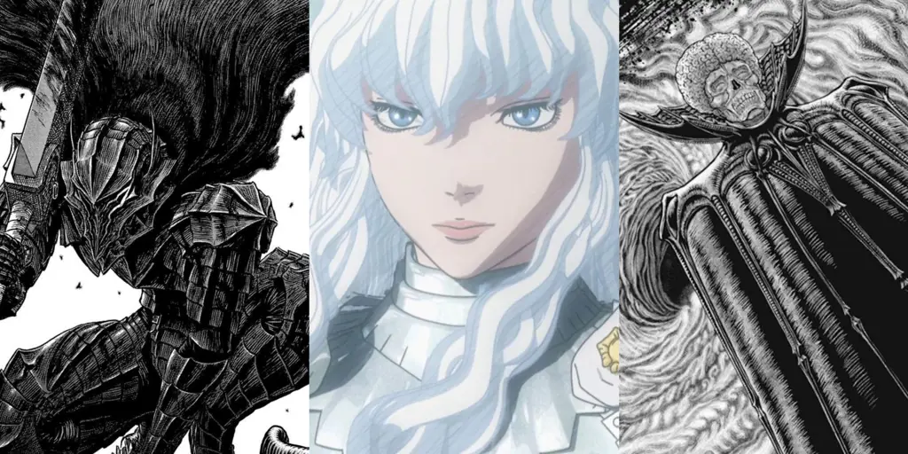 Ilustrasi karakter Griffith dalam manga Berserk