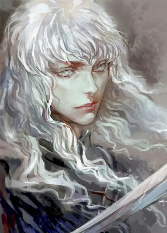 Ilustrasi karakter Griffith dari Berserk