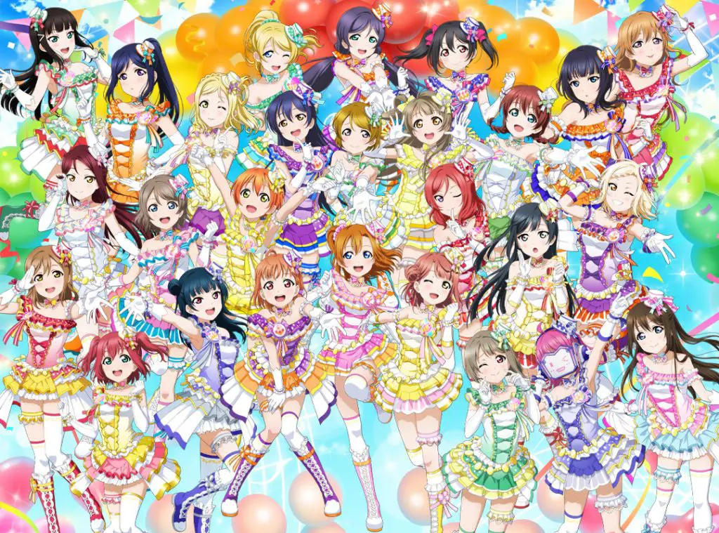 Sebuah foto grup idola Love Live!