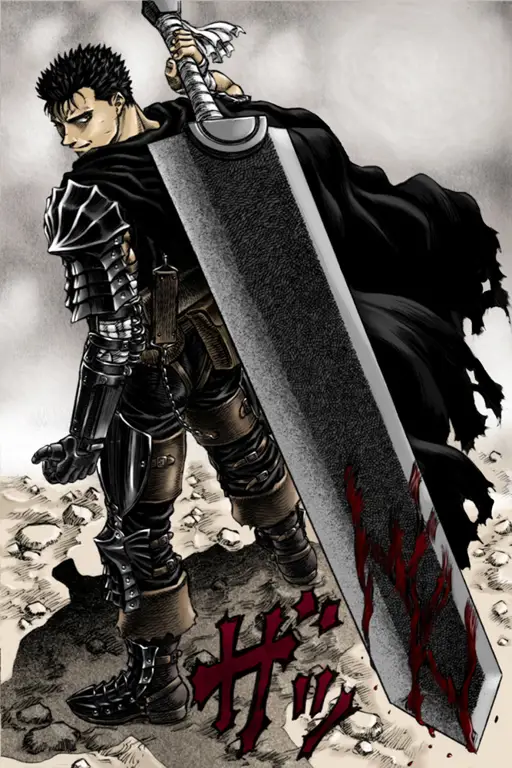 Guts dalam anime Berserk 2016