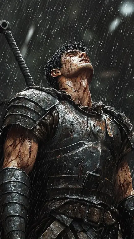 Gambar Guts dari anime Berserk