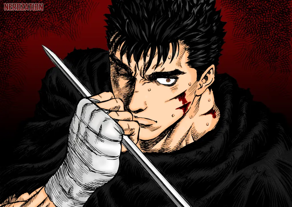 Potret Guts, karakter utama Berserk