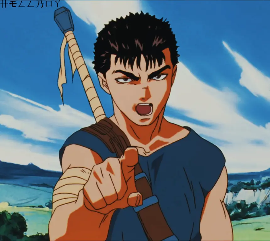 Guts, tokoh utama dalam anime Berserk 1997