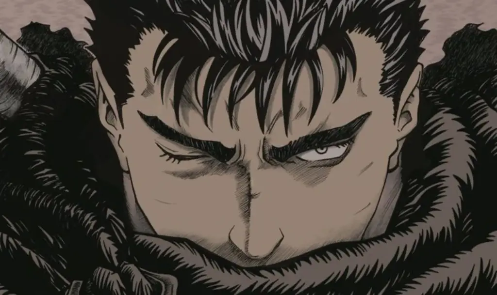 Ilustrasi karakter Guts dari Berserk