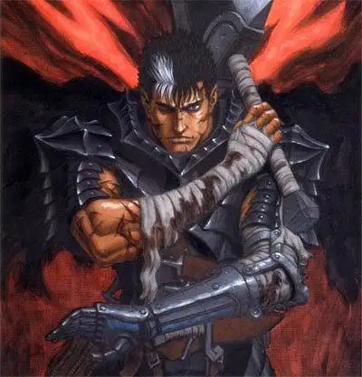 Gambar Guts, karakter utama dalam Berserk 2017