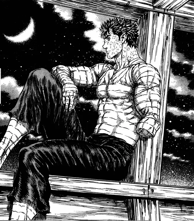 Gambar Guts, karakter utama dalam anime Berserk