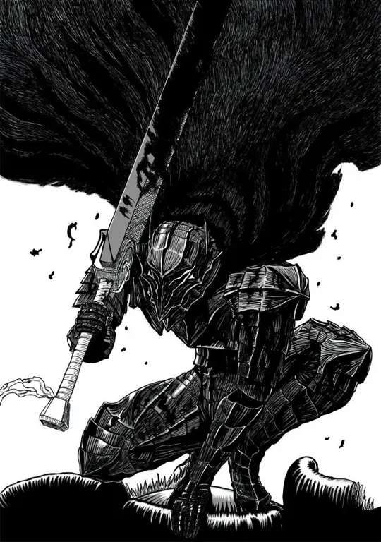 Gambar Guts dari anime Berserk