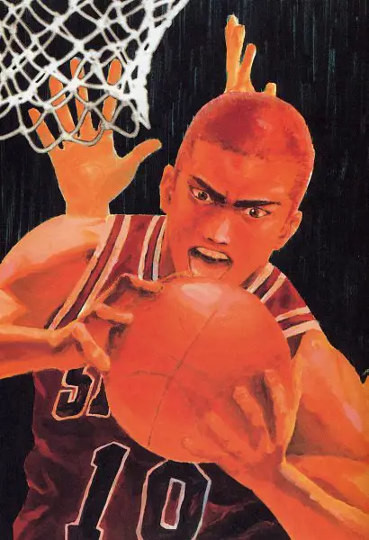 Hanamichi Sakuragi bermain basket Hanamichi Sakuragi bermain basket