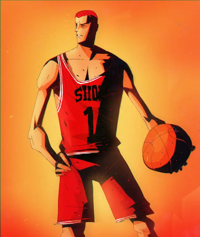 Gambar Hanamichi Sakuragi dari Slam Dunk