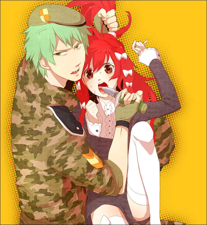 Ilustrasi Happy Tree Friends dengan gaya anime