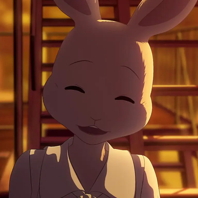 Haru, kelinci putih yang lembut Gambar Haru dari Beastars