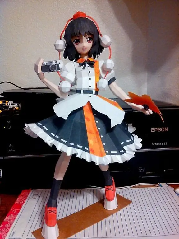 Contoh model papercraft anime yang sudah jadi