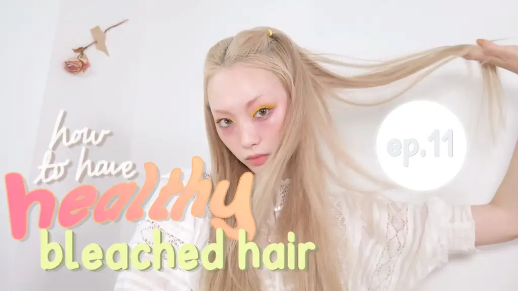 Rambut yang di-bleaching dengan sehat dan berkilau