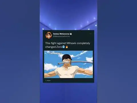 Hasil Pelatihan yang Signifikan Gambar yang menunjukkan peningkatan kekuatan Zoro setelah pelatihan Mihawk