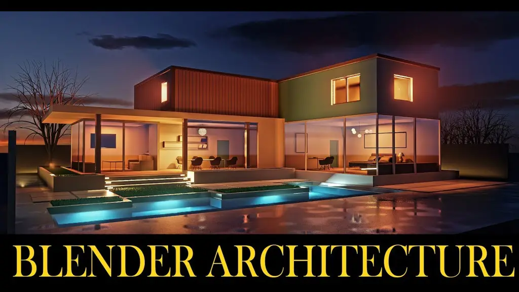 Contoh rendering arsitektur di Blender