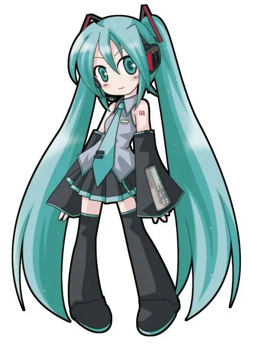 Gambar chibi Hatsune Miku yang lucu