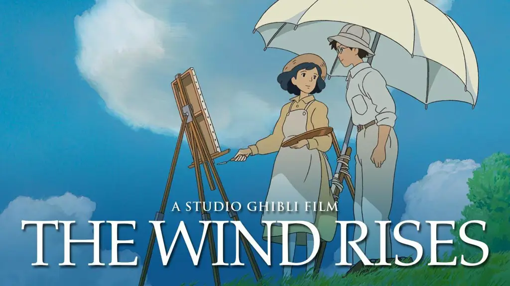 Gambar Hayao Miyazaki dan poster film The Wind Rises