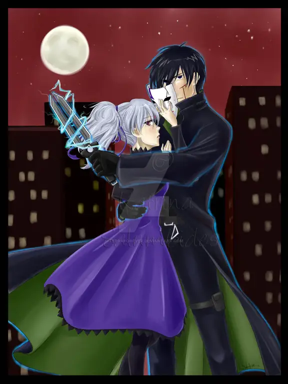 Gambar Hei dan Yin dari anime Darker than Black