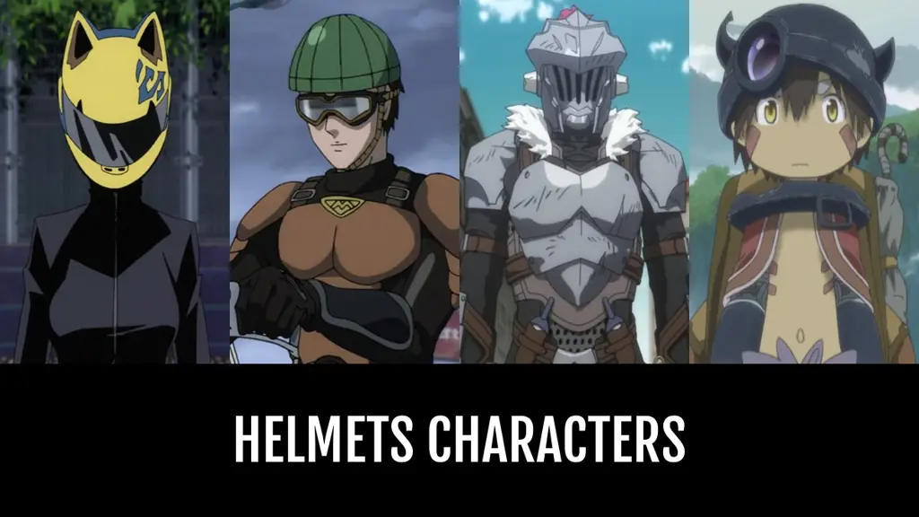 Karakter anime yang mengenakan helm