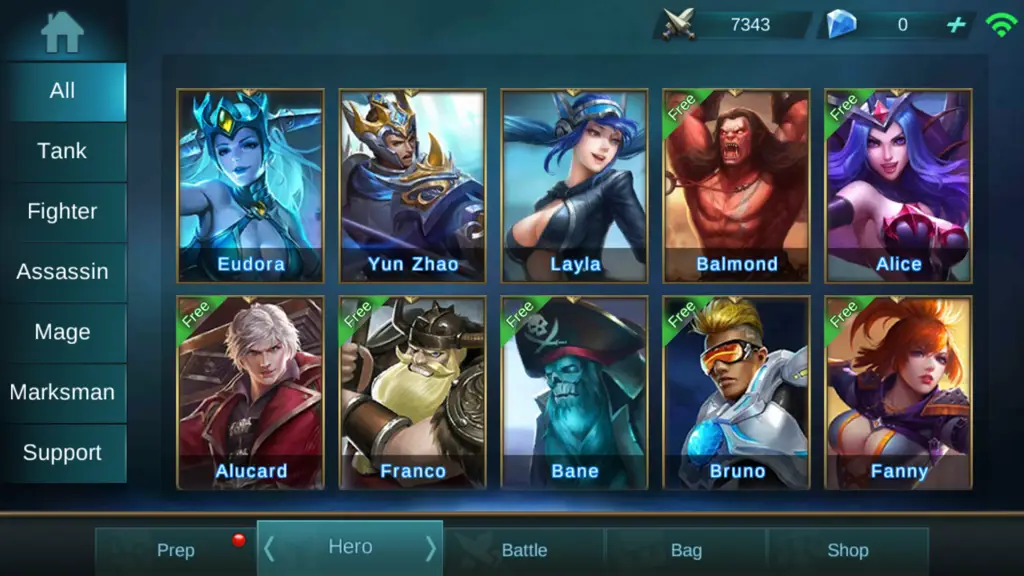 Gambar berbagai hero Mobile Legends terbaik