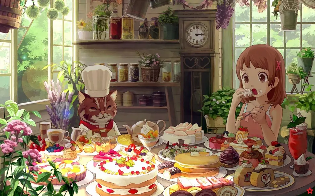 Adegan memasak anime yang lezat dan menggugah selera