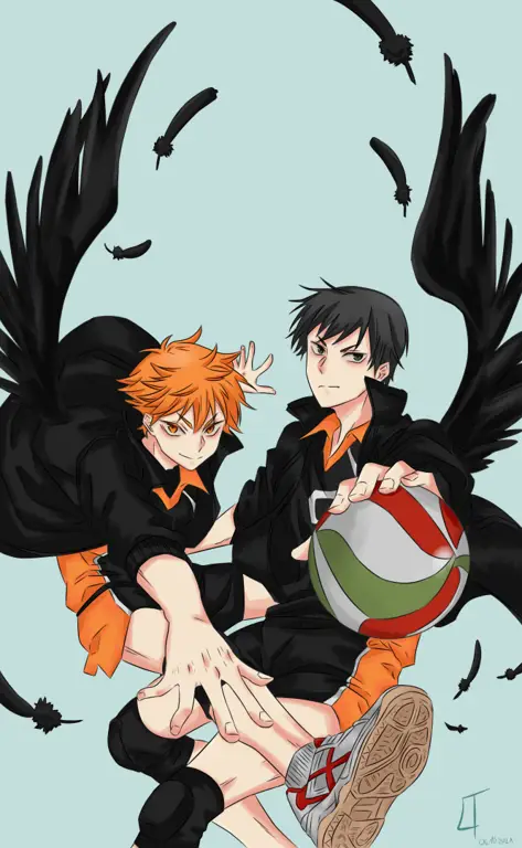 Gambar Hinata dan Kageyama dari Haikyuu!!