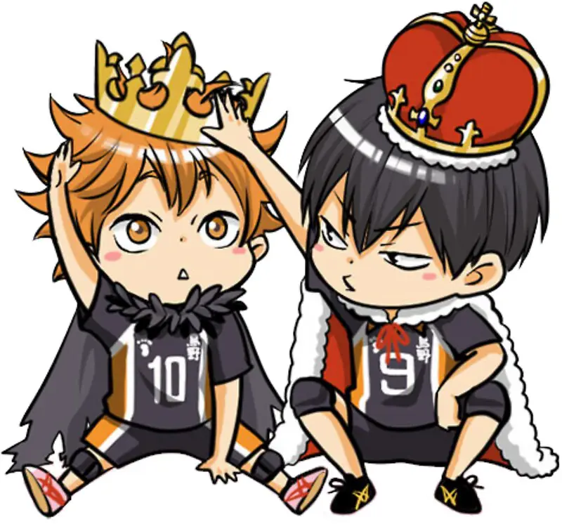 Gambar Hinata dan Kageyama, karakter utama dalam Haikyuu!!