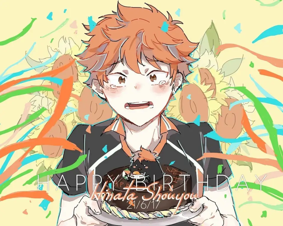 Hinata dan Kageyama merayakan kemenangan dalam anime Haikyuu!!