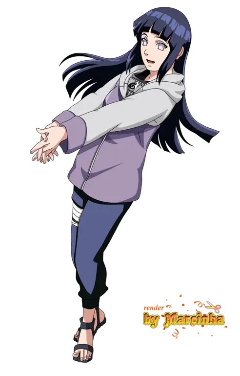 Gambar fanart Hinata Hyuga yang elegan