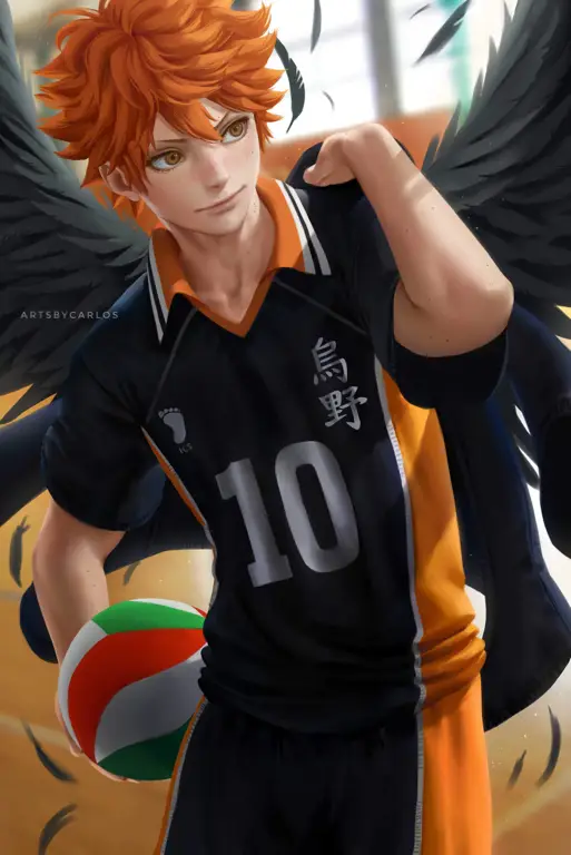 Gambar Hinata Shoyo, karakter utama Haikyuu!!