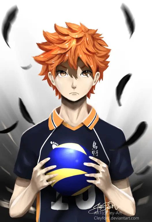 Gambar Hinata Shoyo, karakter utama dalam Haikyuu!!