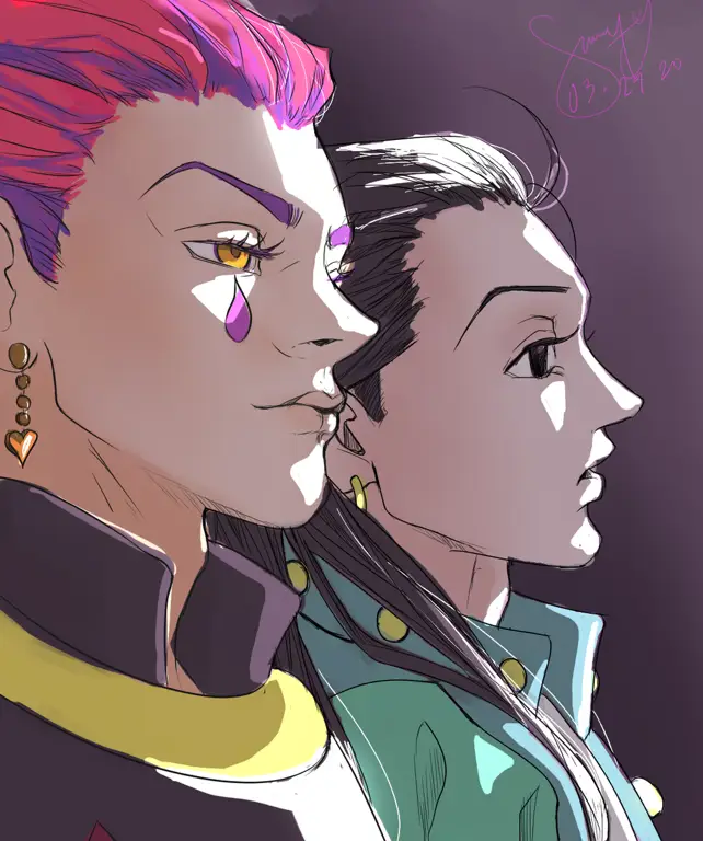 Gambar Hisoka Morow dan Illumi Zoldyck