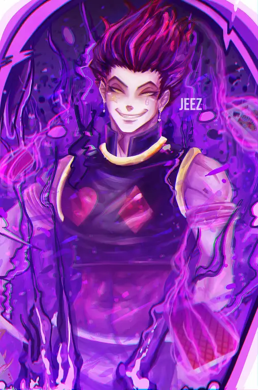 Gambar Hisoka dari anime Hunter x Hunter