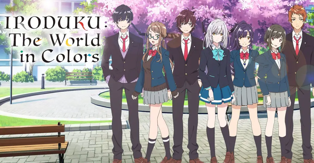 Adegan anime Iroduku The World in Colors yang menunjukkan Hitomi dan Kotone