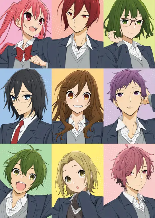 Gambar adegan anime Horimiya yang menampilkan Hori dan Miyamura