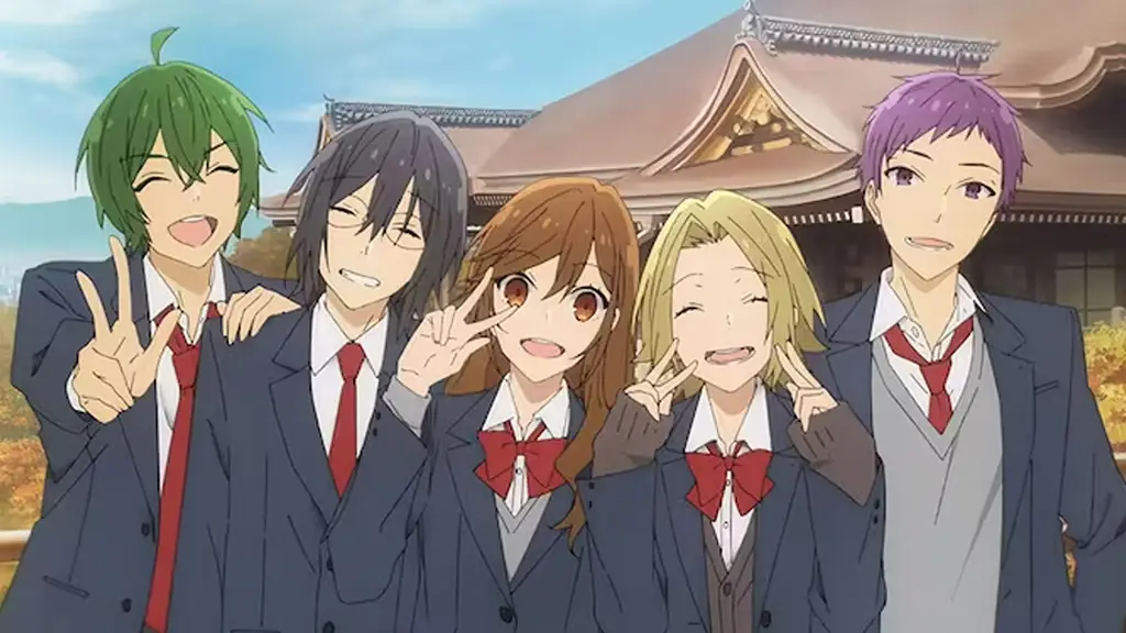 Adegan anime Horimiya yang menampilkan Hori dan Miyamura