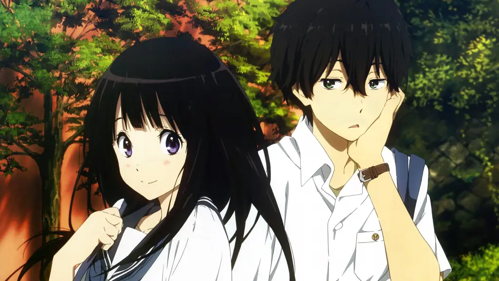 Gambar Houtarou Oreki dan Chitanda Eru