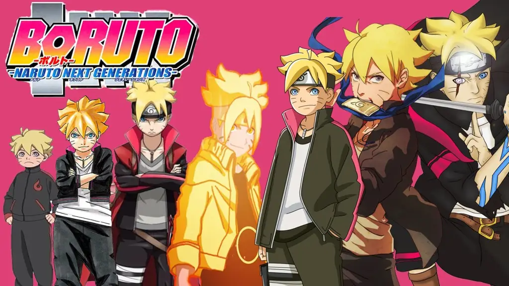 Naruto dan Boruto bersama-sama, menunjukkan hubungan ayah dan anak