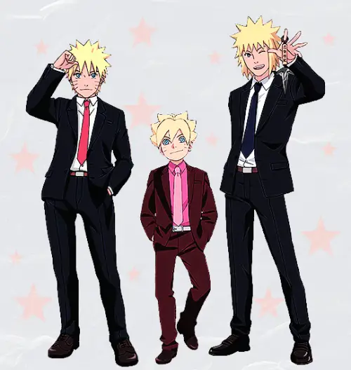 Gambar Boruto dan Naruto bersama